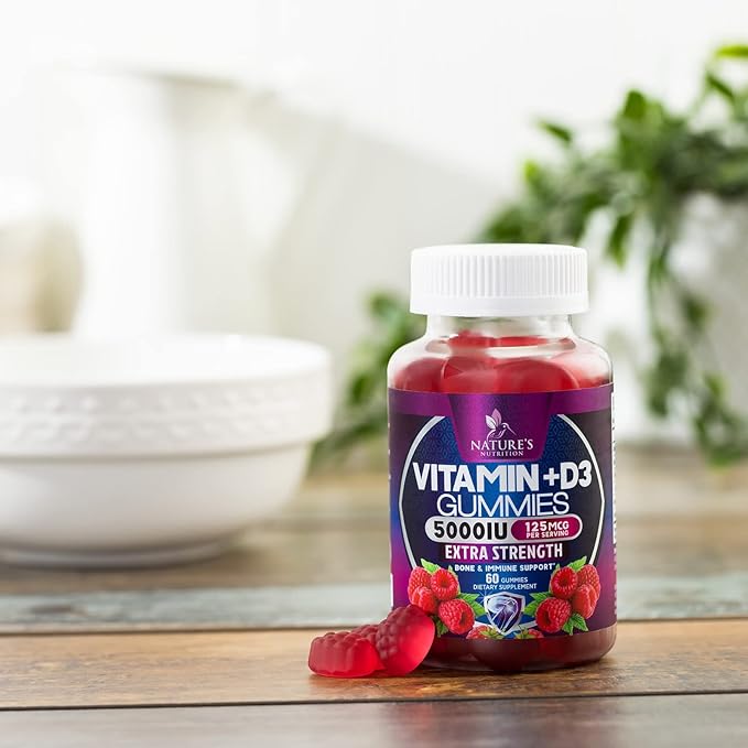 Vitamin D3 Gummies Extra Strength 5000 (125 mcg) 60 Gummies