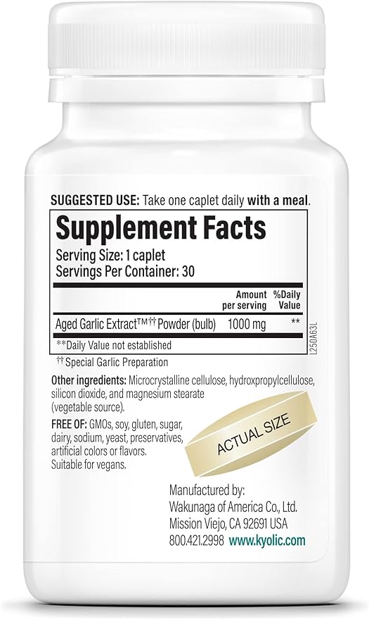 Kyolic Aged Garlic Extract Formula 250, 30 Vegan