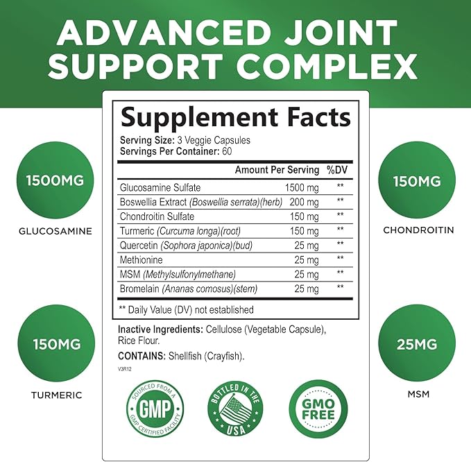 Glucosamine Chondroitin MSM Complex 180 Capsules