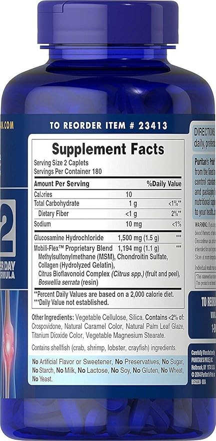 Puritan's Pride Glucosamine, Chondroitin & MSM Soother-2 Per