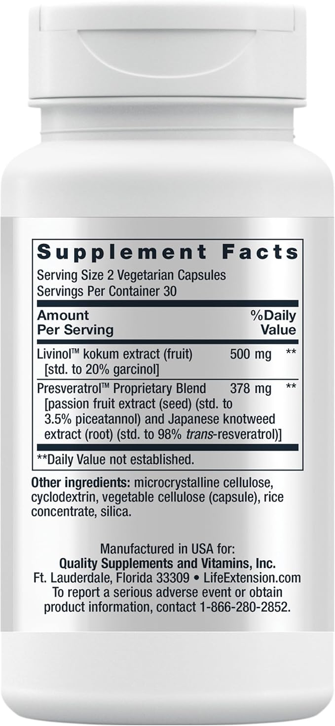 Life Extension GEROPROTECT® Stem Cell, Promotes Healthy Cellular Renewal, kokum Extract, Passion Fruit Extract, Trans-resveratrol, Gluten Free, Non-GMO, Vegetarian, 60 Capsules