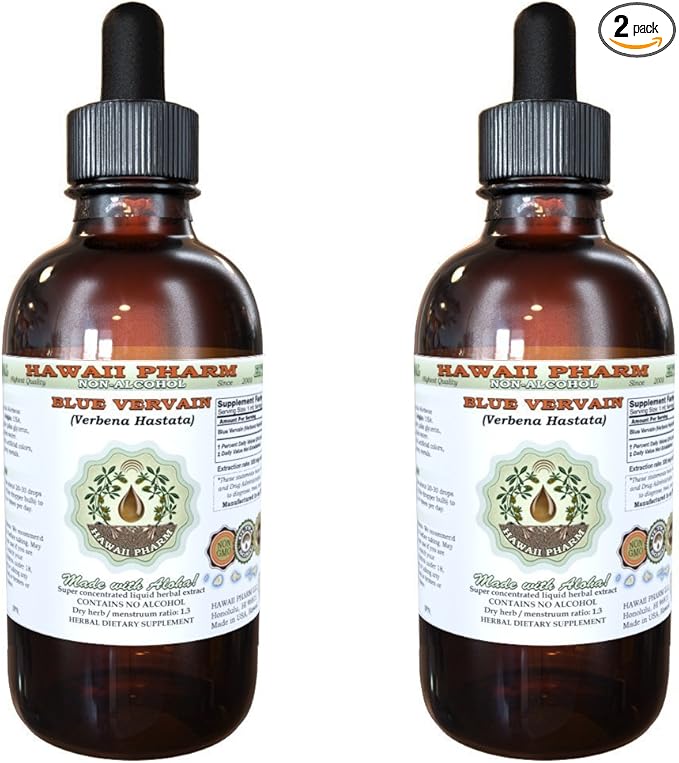 Blue Vervain Alcohol-Free Liquid Extract, Organic 2x4 oz