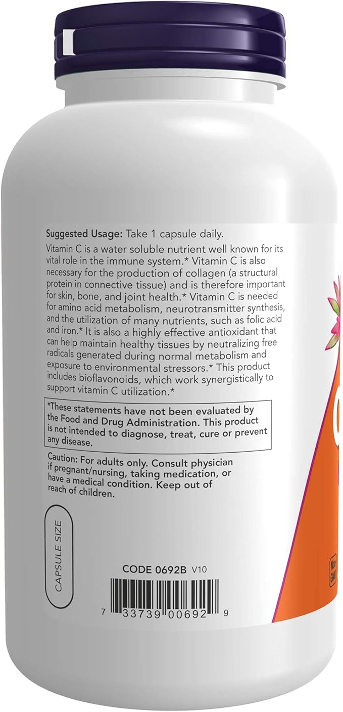 NOW Supplements, Vitamin C-1,000 with 100 250 Veg