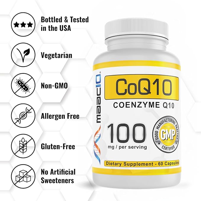 MAAC10 100mg CoQ10 (60 Capsules) Q10 for (60 Day