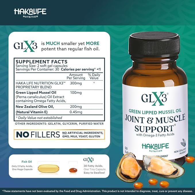 GLX3 Joint Support Extra Strength Omega-3 Supplement 3 Supplement