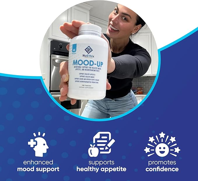 NuEthix Formulations Mood-Up 5-HTP, Rhodiola 180 Capsules