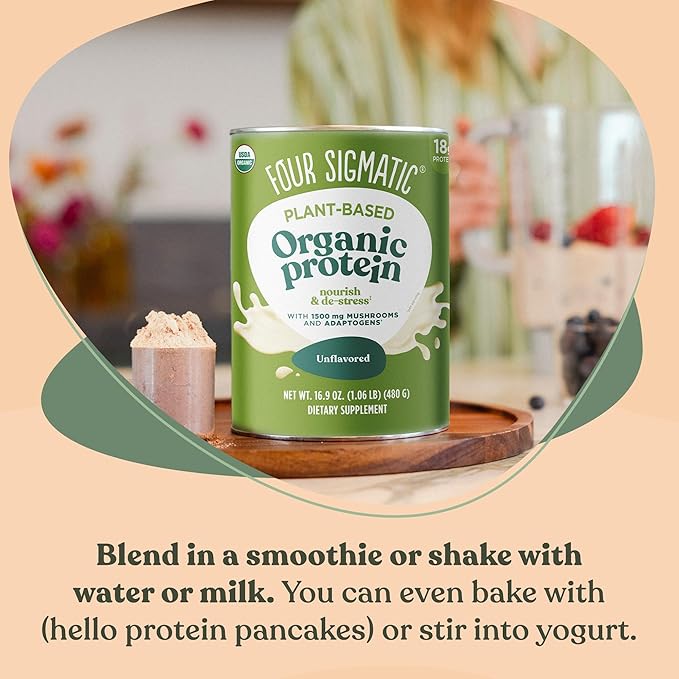 Four Sigmatic Organic Plant-Based Protein Powder 16.9 oz