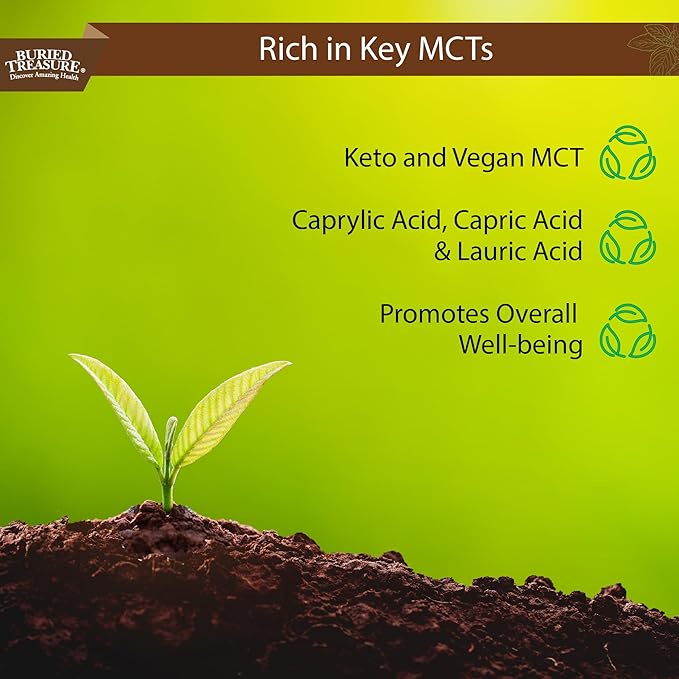 Buried Treasure MCT Coconut Oil, 16.54 Fl Oz (Pack of 1)