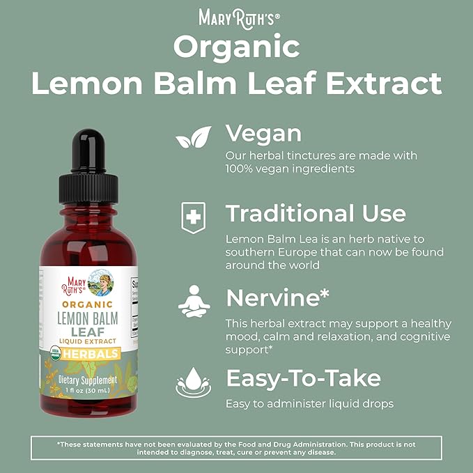 MaryRuth Organics Lemon Balm Leaf 1 Fl