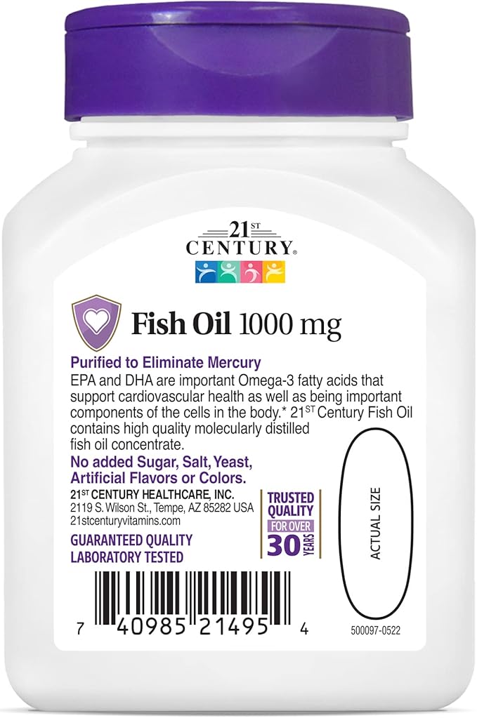 21st Century Fish Oil 1000 mg 60 Count 3)