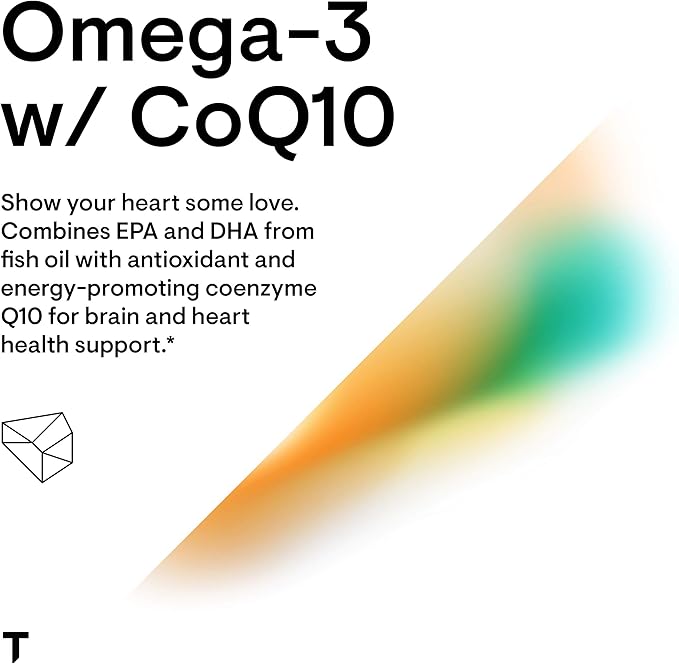 THORNE Omega-3 with CoQ10 Omega-3 Fatty CoQ10 - 90 Gelcaps