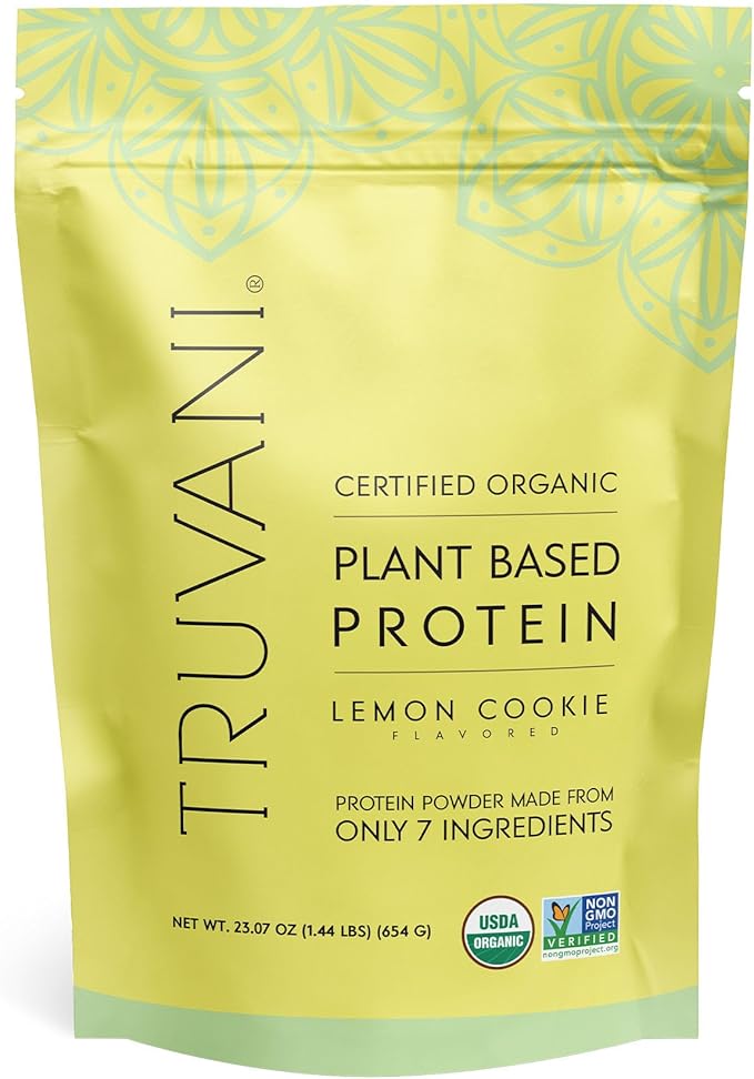 Truvani Vegan Pea Protein Powder 20g Organic 20 Servings