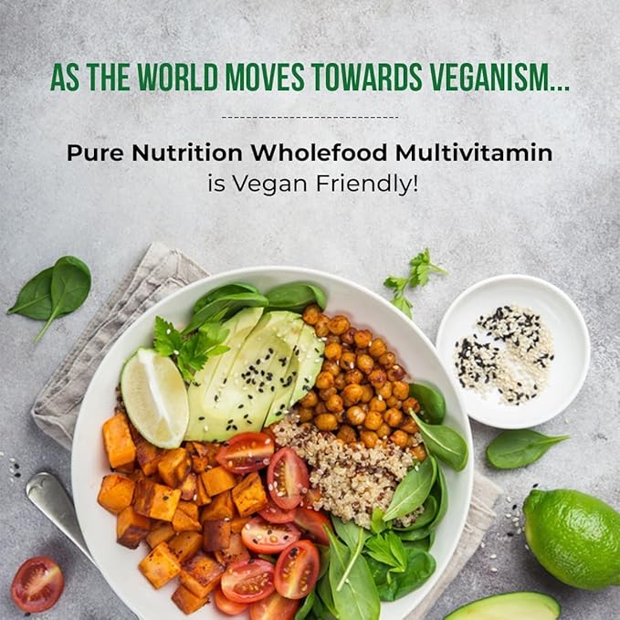 Pure Nutrition Whole Food Multivitamins 1500mg. All 90 Tablets 3 Months