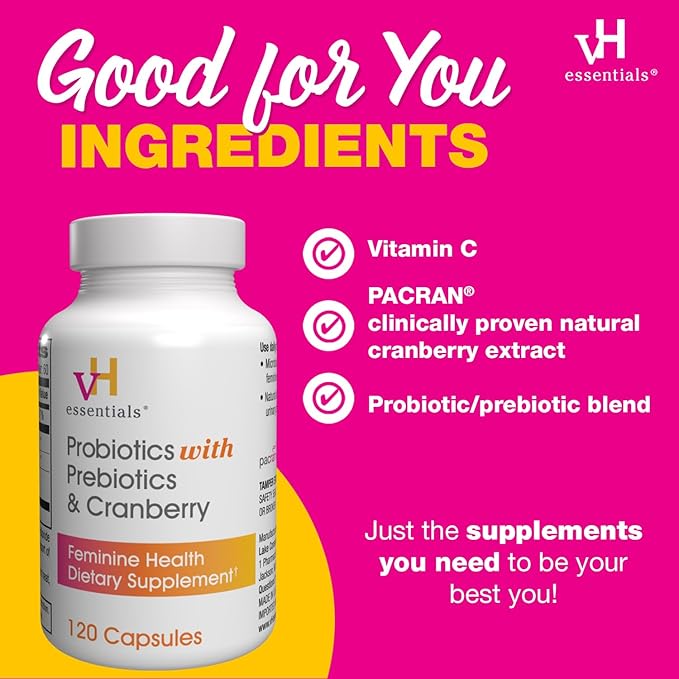 vH essentials Probiotics with Prebiotics and 120 Capsules (544-36)