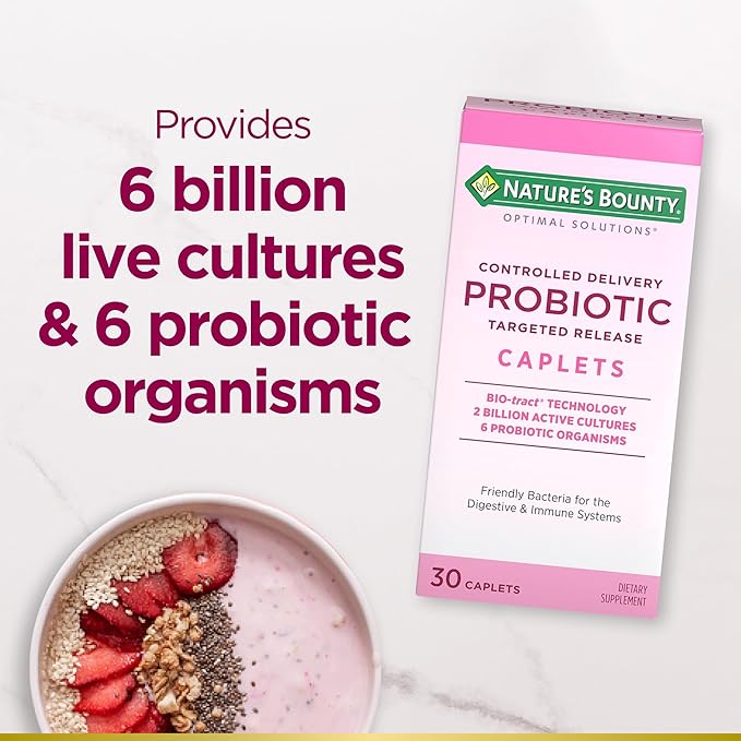 Nature's Bounty Probiotic, Controlled Delivery Dietary 30 Caplets