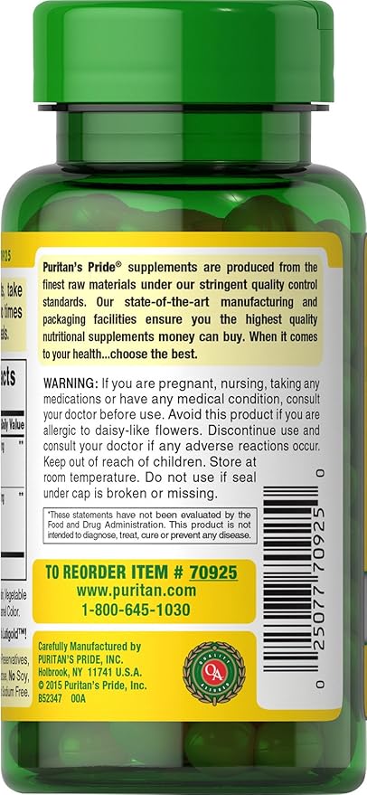 Puritan's Pride Herbavision with Lutein, Zeaxanthin Vision,240 Softgels 240 Count (70925)