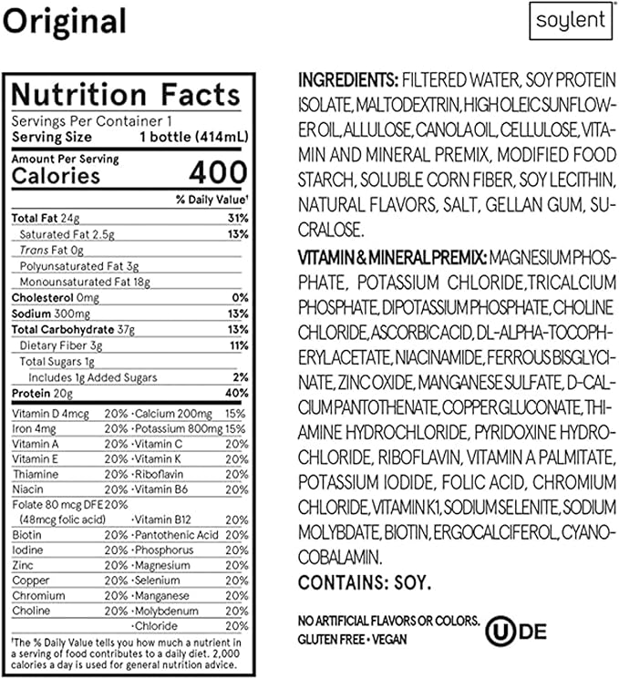Soylent Original Plant Protein Meal Replacement 14 fl