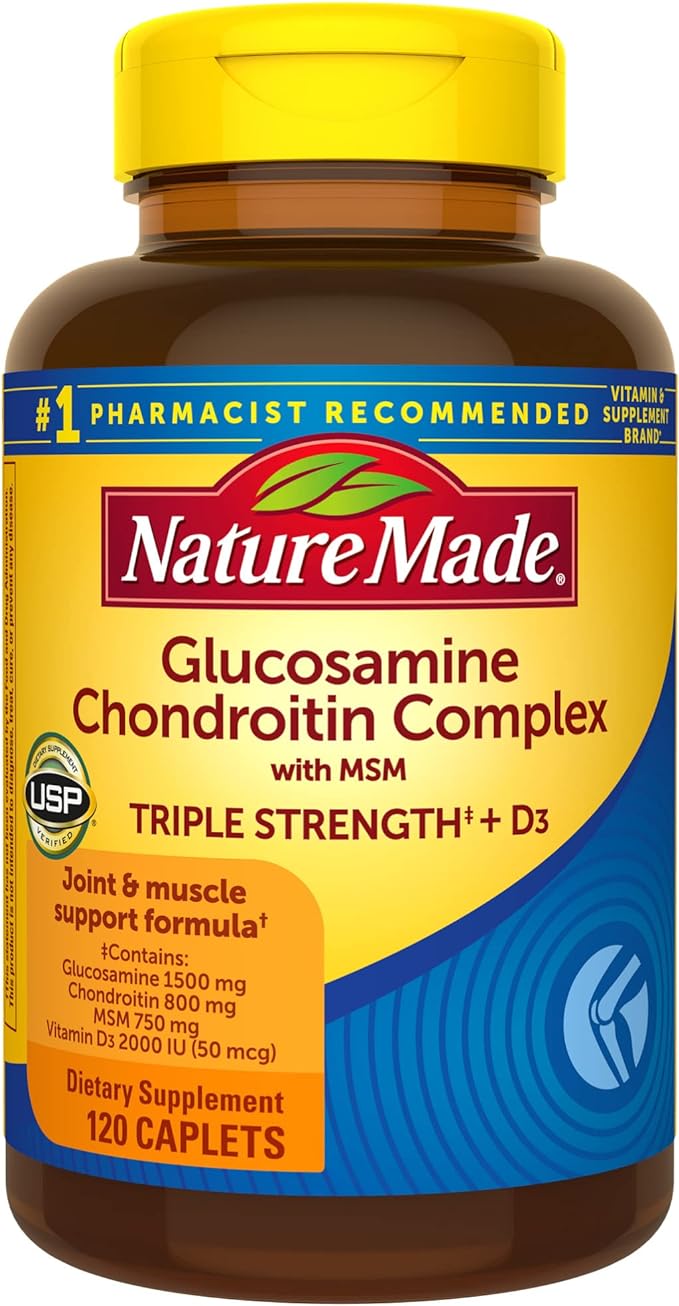Nature Made Glucosamine Chondroitin Complex 120 Caplets, 60 Day