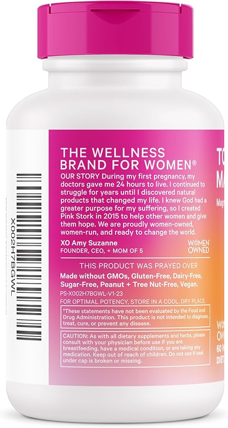 Pink Stork Magnesium Supplement for Women 60 capsules