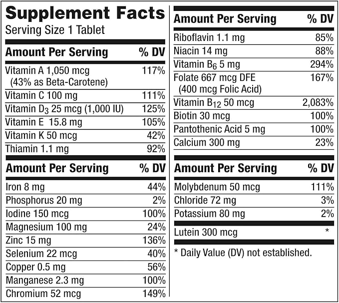 Centrum Silver Women 50+ Multivitamin, 275 Count Bundle with Long Glacier Pill Oragnizer, Small Cute Pill Container for Medicine, Vitamins, Fish Oils, Supplement, Green