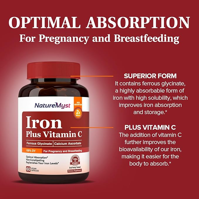 Iron Plus Vitamin C, 27 mg 120 mg 60 Vegan