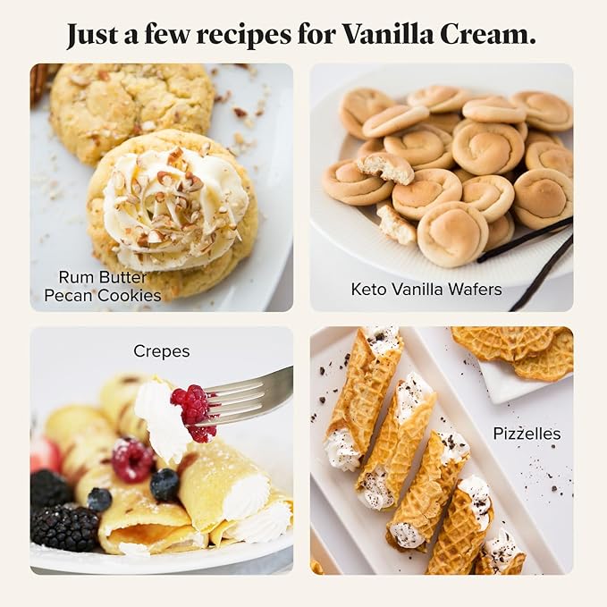 Keto Chow Vanilla Cream - Keto Meal Replacement Shake Powder - Nutritionally Complete - Low Carb - Delicious Easy Meal Substitute - Protein Rich & Dairy Free - Single Meal Serving