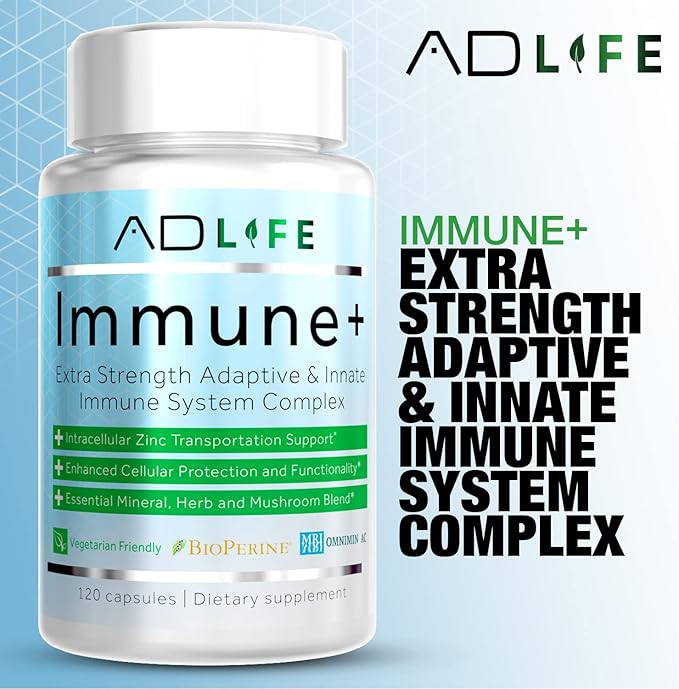 Immune+ - Immune Support with a 10 in 1 Immunity B12, Vitamin D3, Vitamin 120 Diet