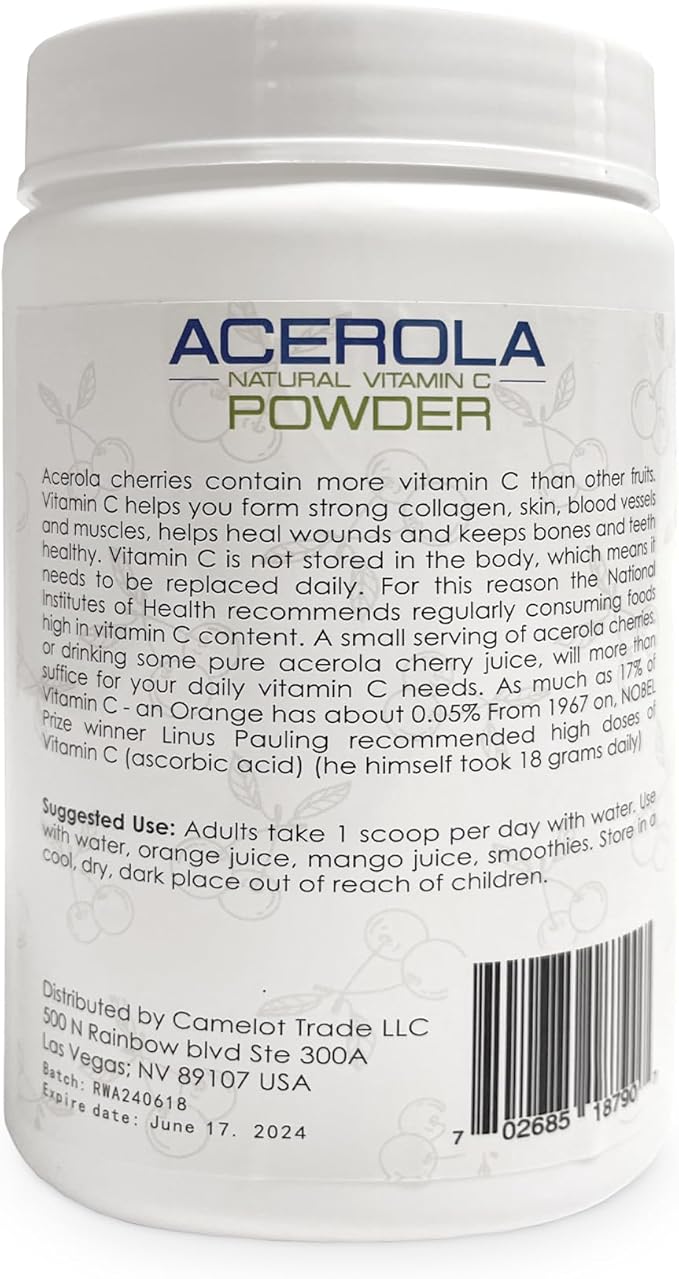 Natural Vitamin C 1 Lb (16 Oz 453 Grams)