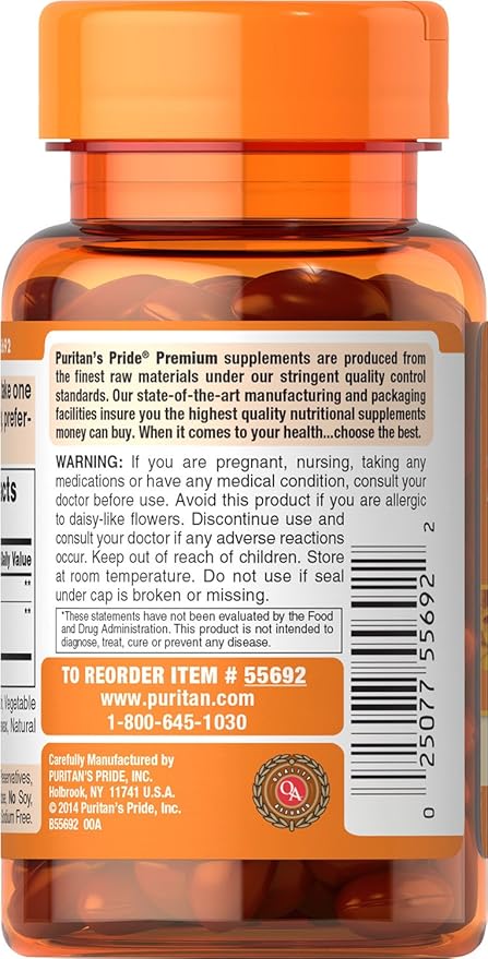 Puritan's Pride Zeaxanthin 4mg with Lutein 10mg, Supports 60 ct