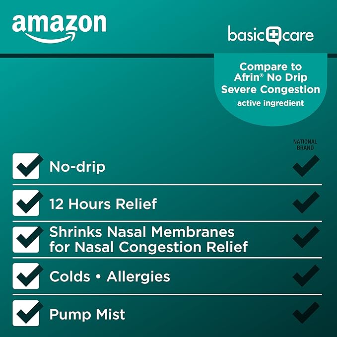 Amazon Basic Care No Drip Severe 12 Hour 1 fl 1)