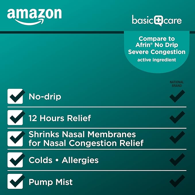 Amazon Basic Care No Drip Severe 12 Hour 1 fl 2)