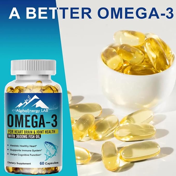 LAB Omega-3 with Triple Strength 3600MG Pollock-60 Softgels-