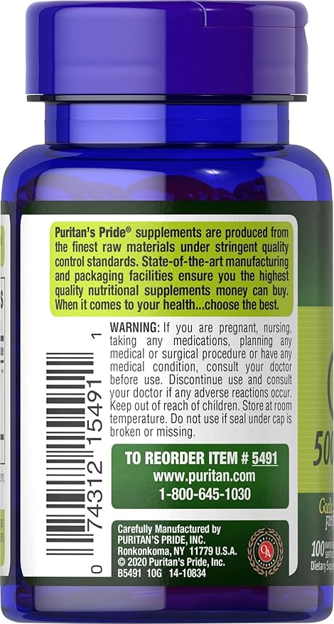 Puritan's Pride Odorless Garlic 500 mg