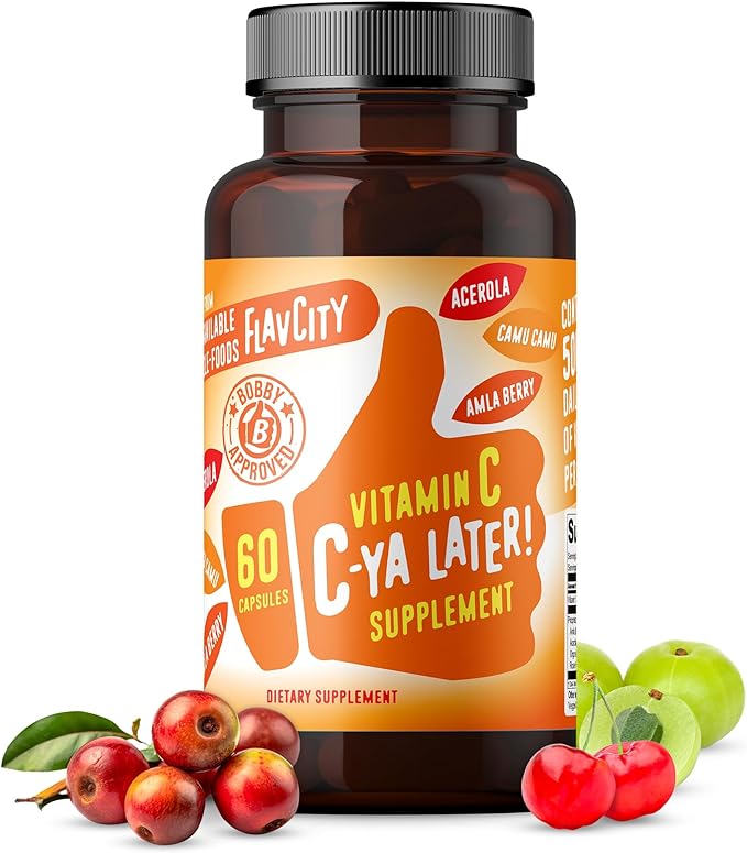 FlavCity Vitamin C Supplement, C-Ya later- 60 Capsules