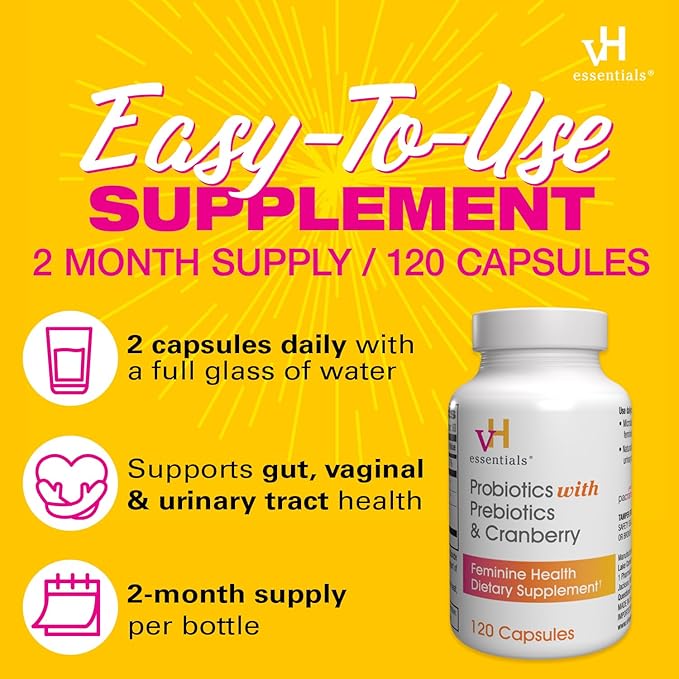 vH essentials Probiotics with Prebiotics and 120 Capsules (544-36)