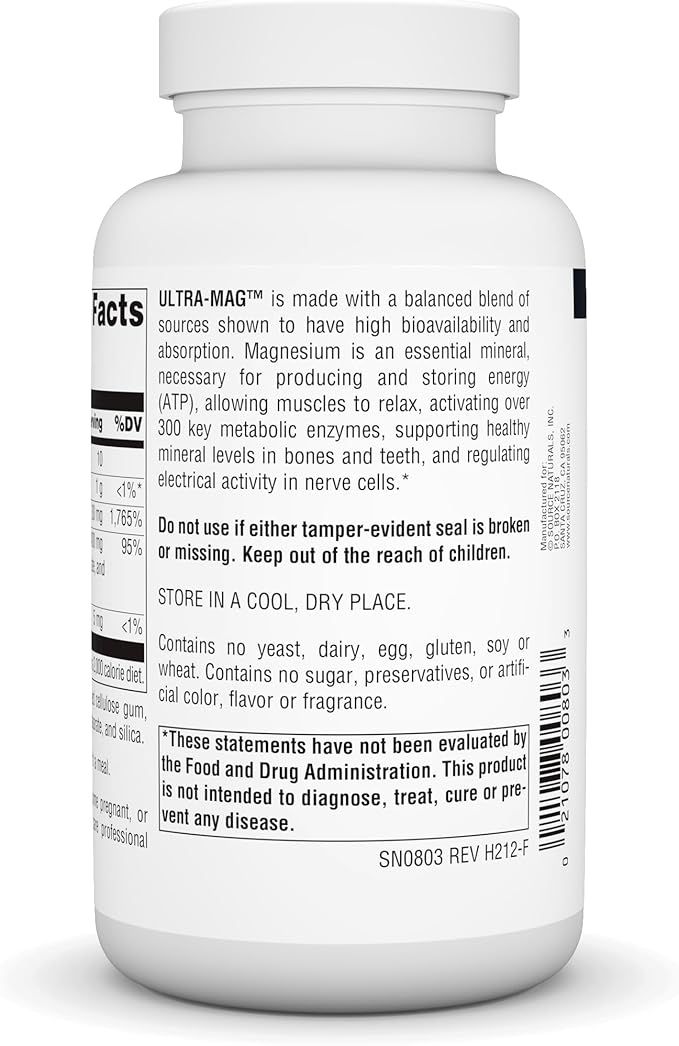 Source Naturals Ultra-Mag High-Efficiency Magnesium Complex 120 Tablets