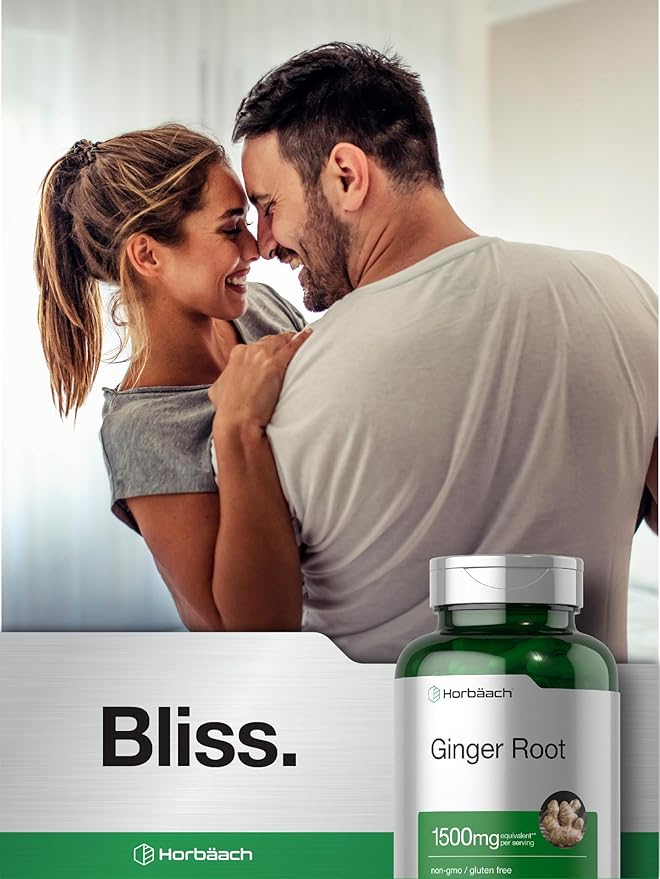 Horbäach Ginger Root Capsules 1500 mg 150 Pills