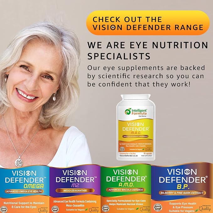 Vision Defender Lutein, Zeaxanthin & Meso-Zeaxanthin (90 capsules/One-A-Day)