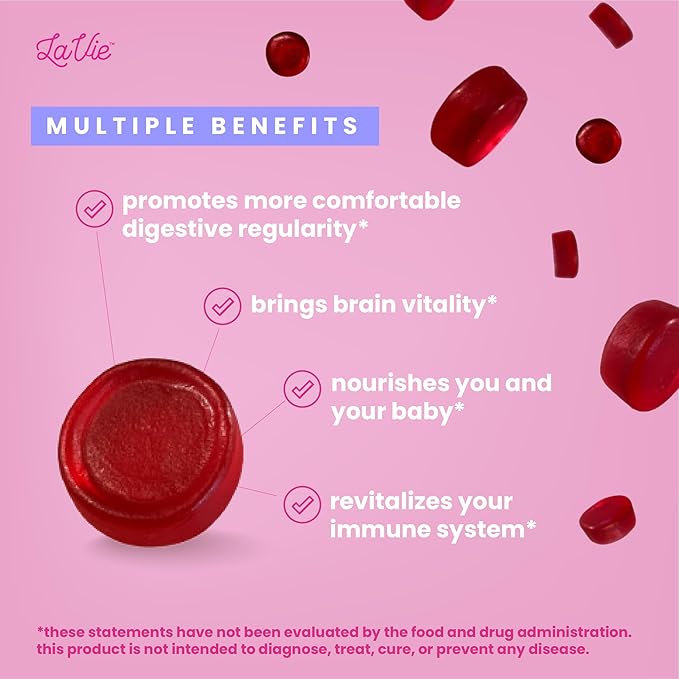 LaVie Fiber Gummies for Women, Pregnancy 60 Count