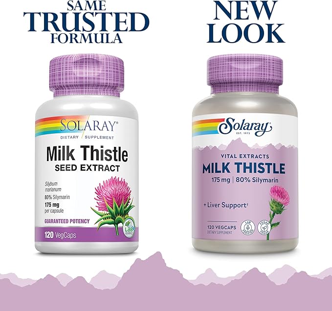 SOLARAY Milk Thistle Seed Extract 175mg 120 VegCaps