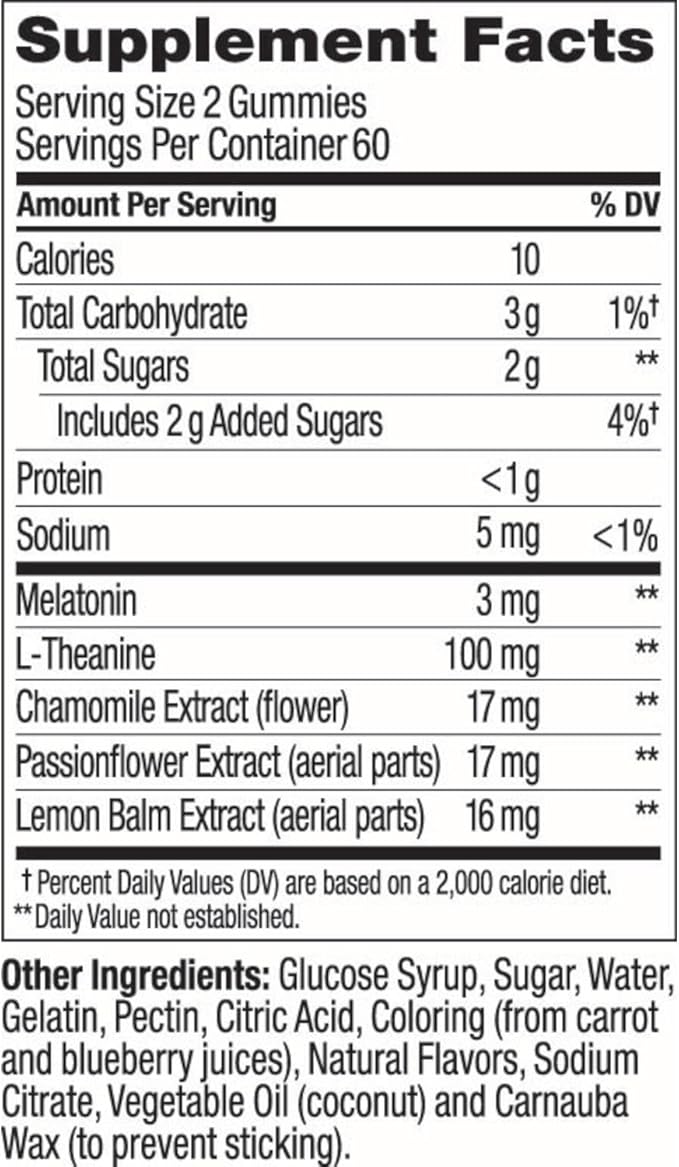OLLY Sleep Gummy, 3 mg Melatonin, 60 Day 120 Count
