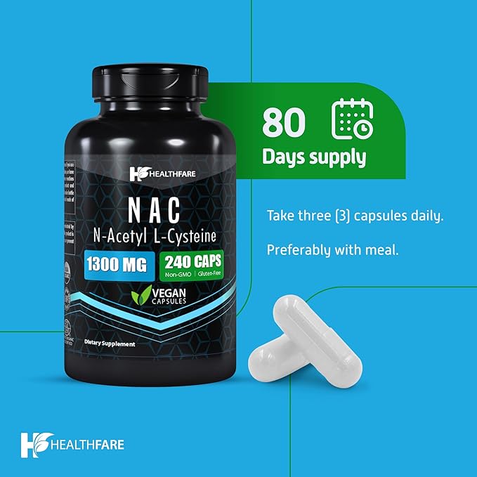 N-Acetyl L-Cysteine (NAC) 1300mg | 240 Capsules