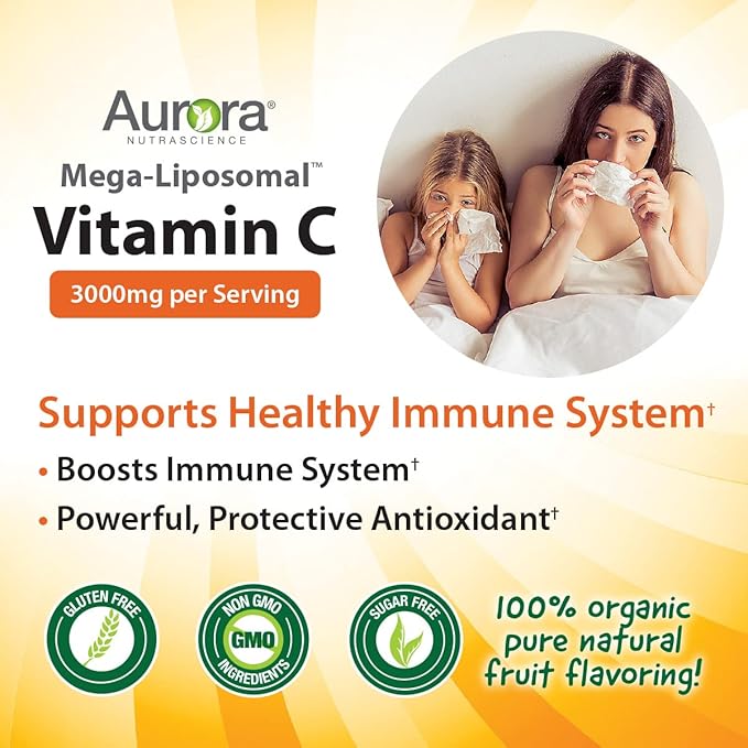 Aurora Nutrascience, Mega-Liposomal Vitamin C, 3,000 16 oz (480 mL)