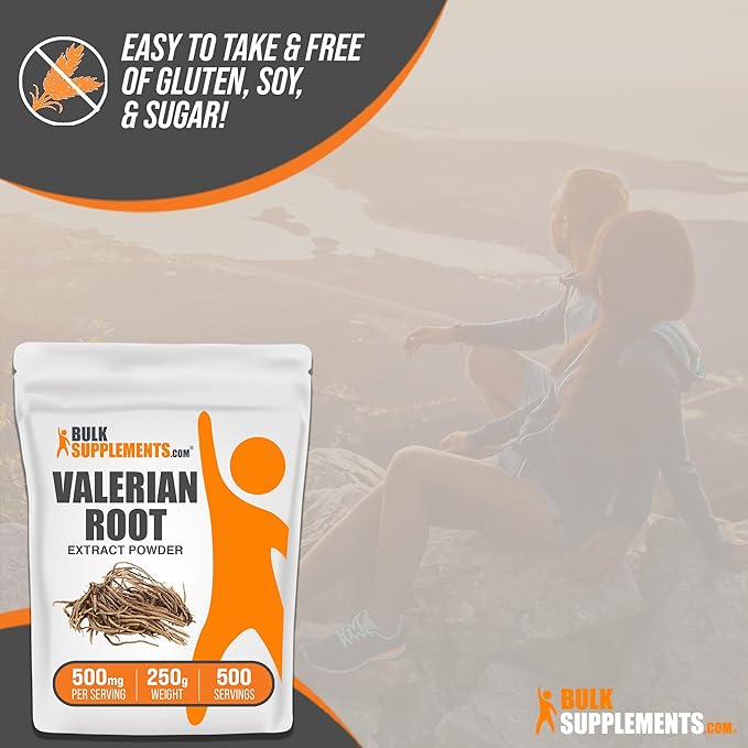 BulkSupplements.com Valerian Root Extract Powder 500mg per 250g (8.8 (8.8 oz), 1