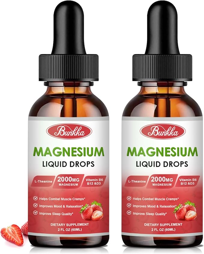 (2 Pack) Magnesium Glycinate 500mg Supplement,