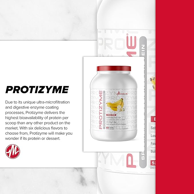 Metabolic Nutrition, Protizyme, 100% Whey Protein 24 Essential 4 Pound (52 ser)