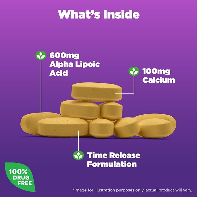 Natrol Alpha Lipoic Acid 600 mg, 45 Tablets, 45 Day