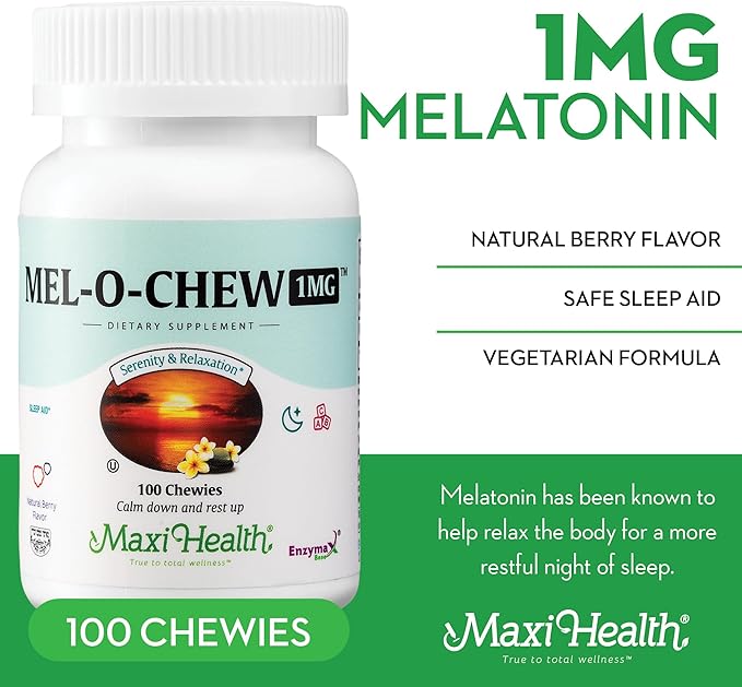 Maxi Health Mel-O-Chew Sleep Aid 100 Chewies