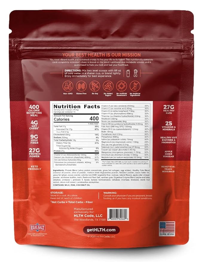 HLTH Code Complete Meal Replacement Shake (15 servings)