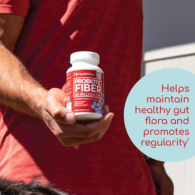 Health Plus Probiotic Fiber 30 Capsules, 30 Servings
